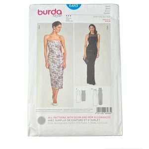 Burda Sewing Pattern 6483 Women's Dresses Sz 8 -18